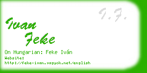 ivan feke business card