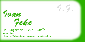 ivan feke business card
